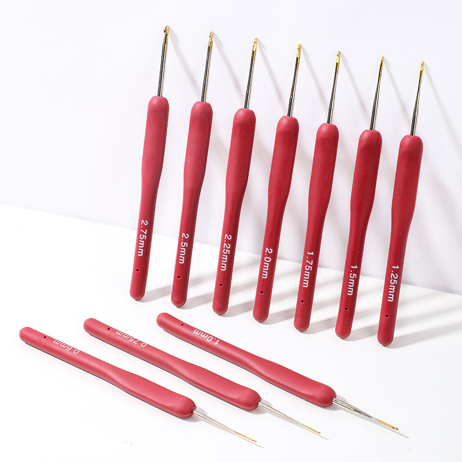 10pcs Red Crochet Set Kit Sili - Textile Sewing Kit recension och pris