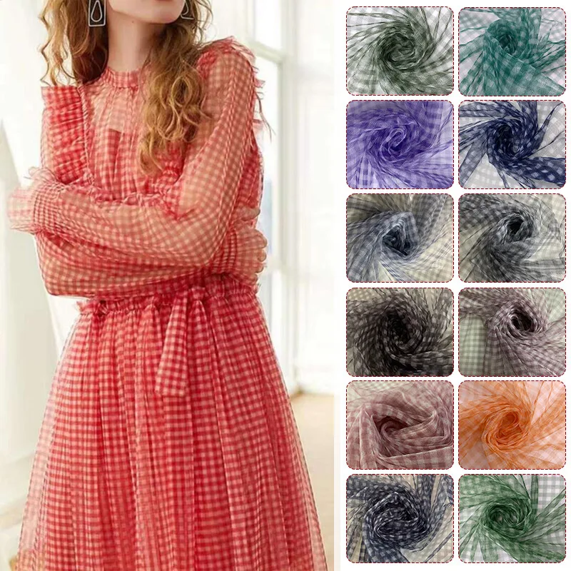 90x150cm Check Mesh Fabric Tra - Is Sewing A Textile Craft recension och pris