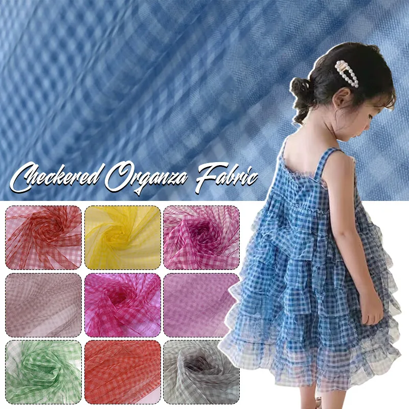 90x150cm Check Mesh Fabric Tra - Is Sewing A Textile Craft recension och pris