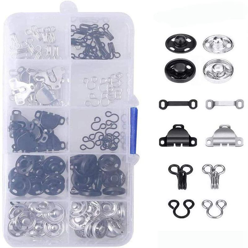 [E] Sewing Hooks And Eyes Set  - Textile Sewing Kit recension och pris