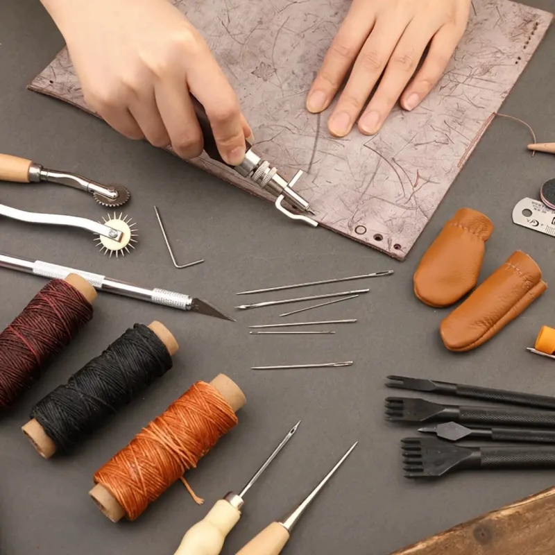 Shoe Leather Sewing Kit with A - Sewing Thread Production recension och pris