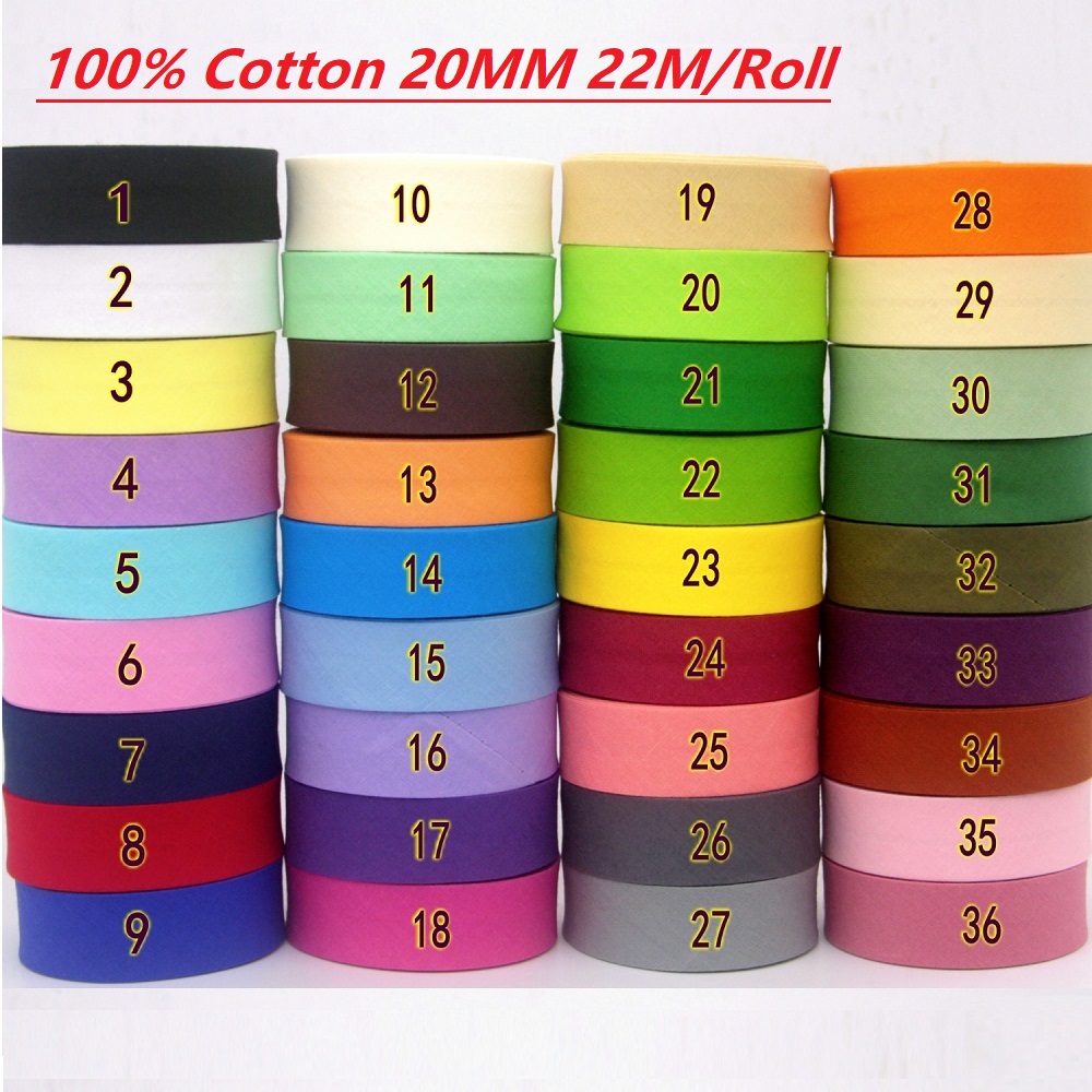 22m/Roll 100% Cotton Bias Tape - Binding Tape Bias recension och pris