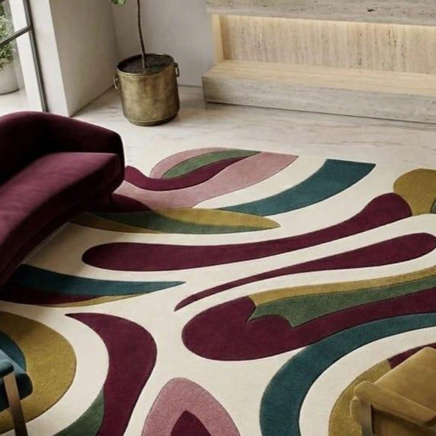 Abstract Pattern Carpet, Mid-C - Century Textile & Sewing Supply Online Shopping recension och pris
