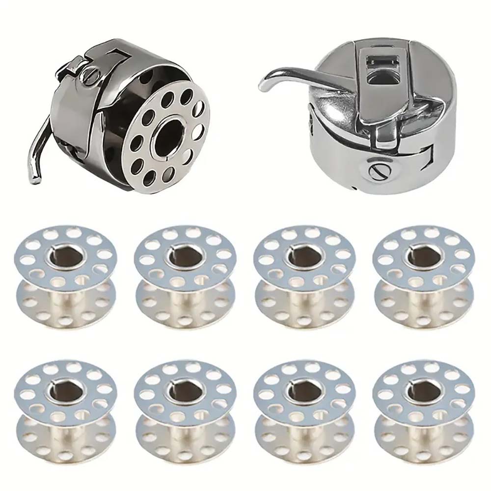 Bobbin Case and Metal Bobbins  - Textile Sewing Kit recension och pris